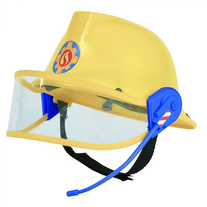 NET TOYS Elmetto da mini-pompiere casco giallo vigile del fuoco per ragazzo caschetto protezione per bambini da 3 anni