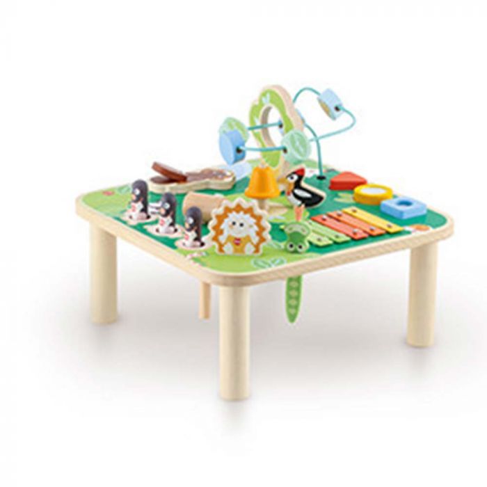 Tavolo per Bambini Tavolo Multifunzionale per attività di Apprendimento Giochi per Bambini in Legno Massello Wakects Tavolo per attività per Bambini 83 x 44.3 x 50 cm 