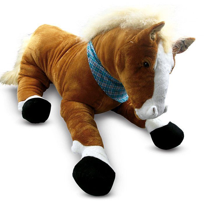 Cavallo Di Peluche Extra Large Morbido Katutude | Pony Marrone 32 Cm | Pupazzo Interattivo Per Bambini