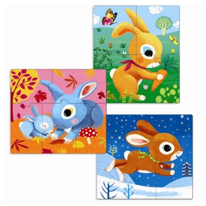 Puzzle 3 in 1 Coniglietti main product photo