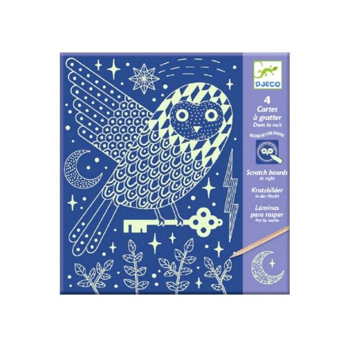 Djeco Carte da Grattare Animali Notturni main product photo