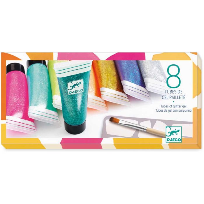 Djeco Glitter Gel con Pennello main product photo
