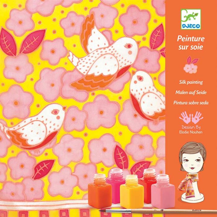 Gioco Pittura Sciarpa di Seta Uccelli main product photo