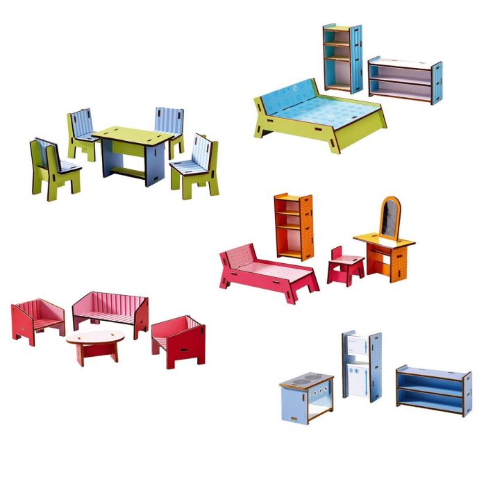 Set Completo Accessori di Arredo Casa delle Bambole main product photo