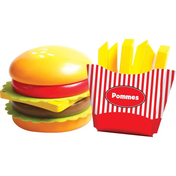 Set Hamburger e Patatine In Legno main product photo