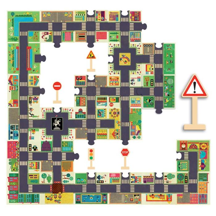 Puzzle Strade della Città Djeco main product photo
