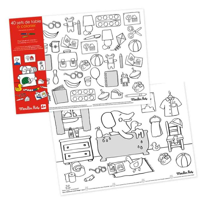 Tovagliette di Carta da Colorare "Attività" Les Popipop main product photo