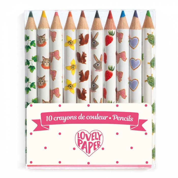 10 mini matite colorate Aiko di Djeco - un bel regalo per bambini