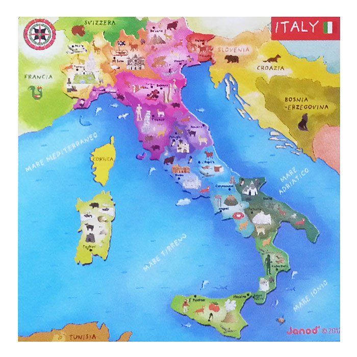 Cartina Magnetica Italia di Janod - un bel regalo per bambini
