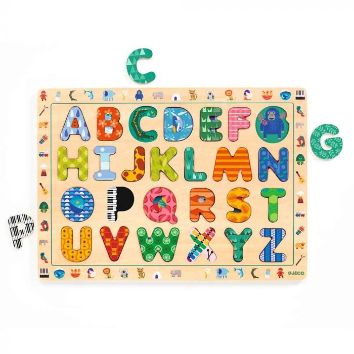 Puzzle in Legno Lettere dell'Alfabeto di Djeco - un bel regalo per bam