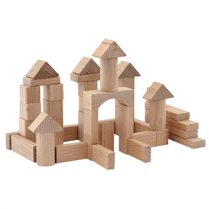 Costruzioni in legno naturale 100 pz di Spielmaus - un bel regalo per