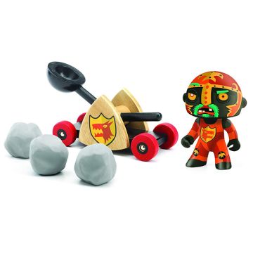 Djeco Arty Toys Cavaliere Baldy e Catapulta Djeco Arty Toys Cavaliere Baldy e Catapulta
