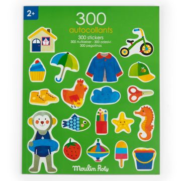 libro sticker riposizionabili per bambini 2 anni moulin roty
