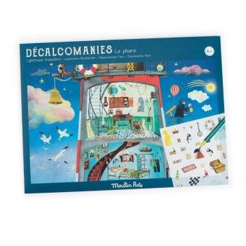 Set creativo trasferelli Il Grande Faro Moulin Roty con poster e illustrazioni da trasferire - Bindi Giochi