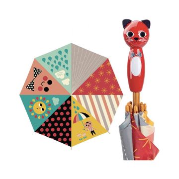 Ombrello per Bambini Gatto Rosso
