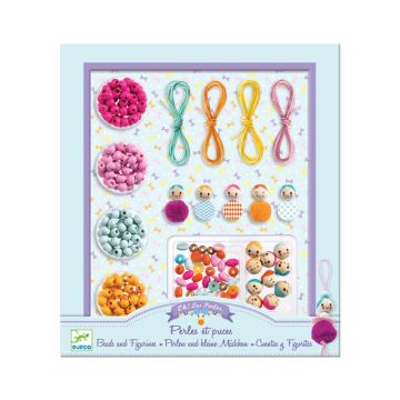 Set Perline e Bamboline in Legno Djeco