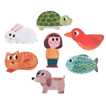 Sette Puzzle Trio Animali Domestici