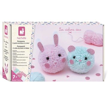 ciondoli pompon animali per zaino scuola lavoretto manuale bambini janod