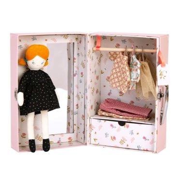 Armadio Valigetta con Bambola di Pezza Armadio Valigetta con Bambola di Pezza