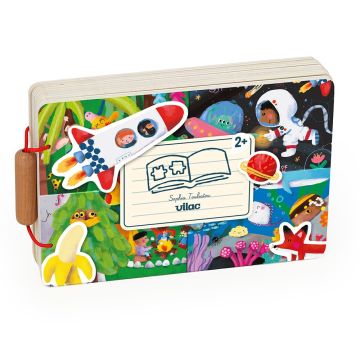 libro puzzle in legno avventure vilac 2 anni bindi giochi