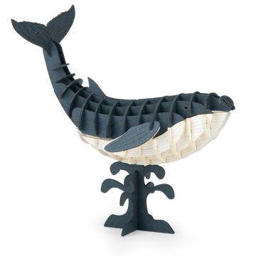 puzzle 3d della balenottera azzurra moulin roty modellino in cartone per bambini e adulti