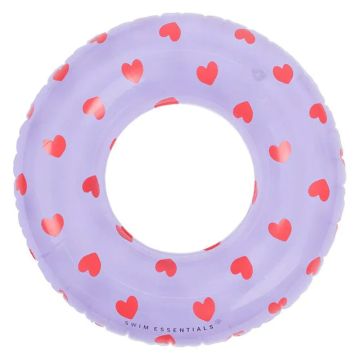 Ciambella Gonfiabile Cuori Lilla