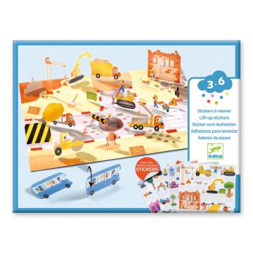 Adesivi da alzare I Veicoli Djeco stickers 3D riposizionabili - Bindi Giochi