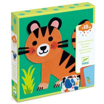 Collage Creativo con il Feltro Djeco attività manuale per bambini 18 mesi - Bindi Giochi