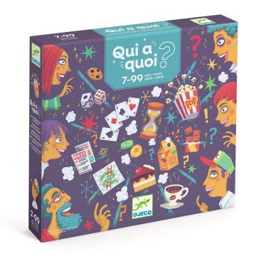 Gioco da tavolo di deduzione Qui-à-quoi? per famiglie e bambini 7 anni - Bindi Giochi