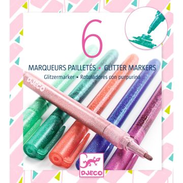Set Pennarelli Glitterati Dolce | Djeco - Bindi Giochi Set Pennarelli Glitterati Dolce | Djeco - Bindi Giochi