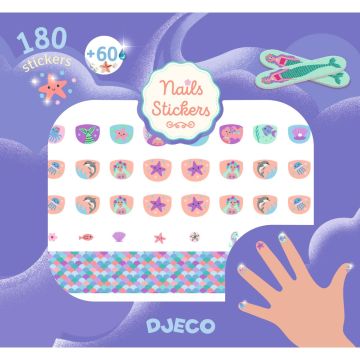 stickers per unghie mare djeco adesivi glitter bambini bindi giochi