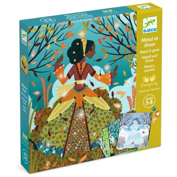 Quadri Metallizzati Abiti Incantati Djeco kit artistico con lamine - Bindi Giochi