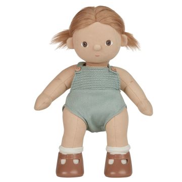 Bambola Dinkum Dolls Gigi Olli Ella morbida con tutina azzurra - Bindi Giochi