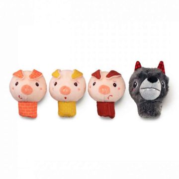 Marionette a Dita Il Lupo e i Tre Porcellini Marionette a Dita Il Lupo e i Tre Porcellini