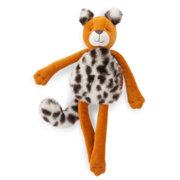 Primo sonaglio neonato leopardo morbido campanellino Moulin Roty Foresta Mawa regalo nascita