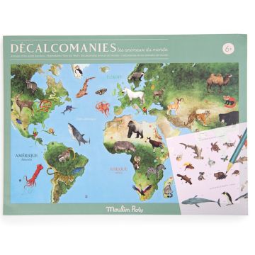 trasferelli mappamondo e animali