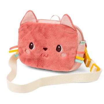 Marsupio pochette e tracolla rosa in velluto Jeanne la gatta Lilliputiens - Bindi Giochi