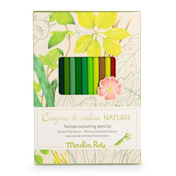 12 Matite Colorate Natura di Moulin Roty