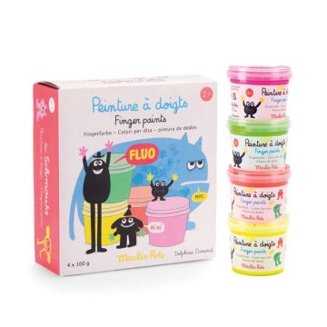 Pittura a Dita Fluorescente Les Schmouks di Moulin Roty Pittura a Dita Fluorescente Les Schmouks di Moulin Roty