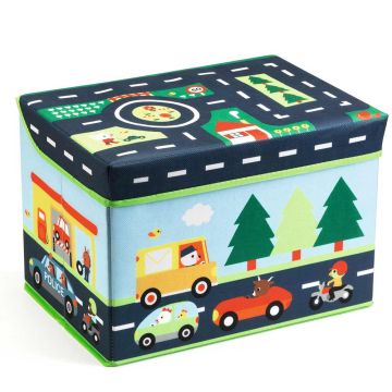 Portagiochi e Pouf Circuito di Djeco Portagiochi e Pouf Circuito di Djeco