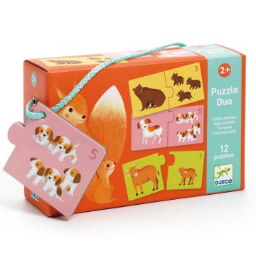 Puzzle Duo Cuccioli e Numeri