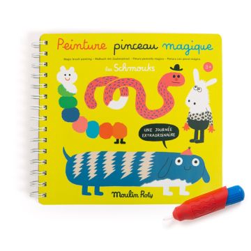 Pittura con Pennello Magico Les Schmouks di Moulin Roty Pittura con Pennello Magico Les Schmouks di Moulin Roty