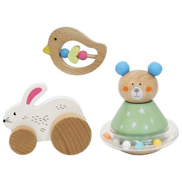 Set Sonagli in Legno per Neonati di Spielmaus