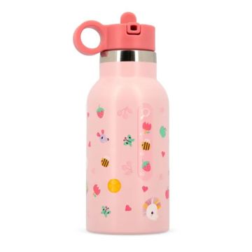 Borraccia termica rosa Jeanne il Gatto Lilliputiens 350ml inox - Bindi Giochi
