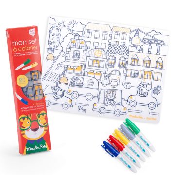 Tovaglietta da Colorare Riutilizzabile Les Popipop Tovaglietta da Colorare Riutilizzabile Les Popipop