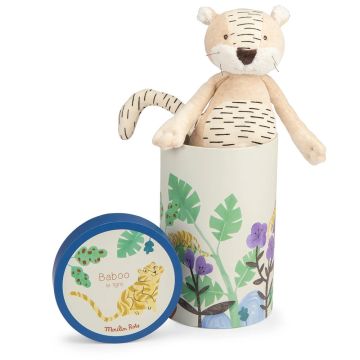 Peluche Tigre Baboo con Scatola | Moulin Roty - Bindi Giochi