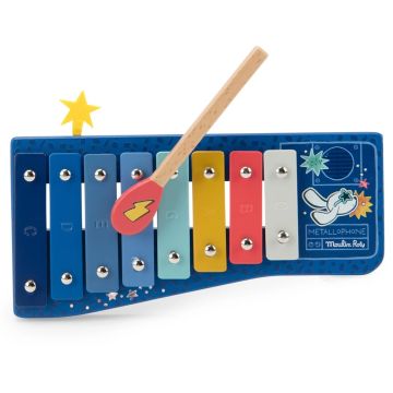 Xilofono metallofono in legno Moulin Roty serie Puce & Pilou per bambini dai 18 mesi - Bindi Giochi