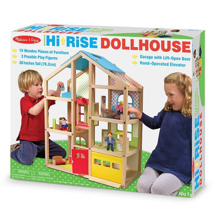Doloowee Casa delle Bambole, 2 Piani 3 Camere Gioco di Finzione Giocattoli da Costruzione Casa della Principessa Con 2 principesse,Regalo per Bambini 3-12 Anni