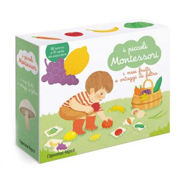 Cofanetto Montessori I miei frutti e ortaggi di feltro