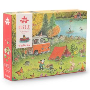 puzzle 500 pezzi vacanze al lago la grande famille moulin roty bindi giochi